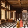 Pieter Willemsz Van Der Stock, Willem Cornelisz Duyster, "Elegant Figures in a Classical Colonaded Gallery", 1632 Oil on canvas 101 x 152 cm Courtesy Rafael Valls ltd, London